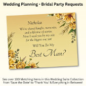 Will You Be My Best Man? Gold Yellow