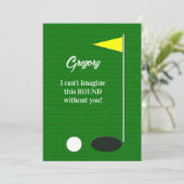 Will You Be My Best Man Golf Green Proposal Cards 招待状 (スタンド正面)