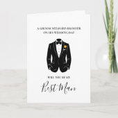 Will You Be My Best Man Groomsman Suit Wedding カード (正面)