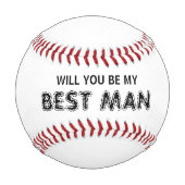 Will You Be My Best Man Name Baseball 野球ボール (正面)