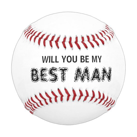 Will You Be My Best Man Name Baseball 野球ボール (正面)