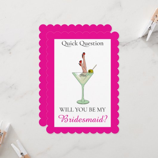 Will you be my Bridesmaid カード (正面/裏面インサイチュ)