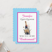 Will you be my Bridesmaid カード (正面/裏面インサイチュ)