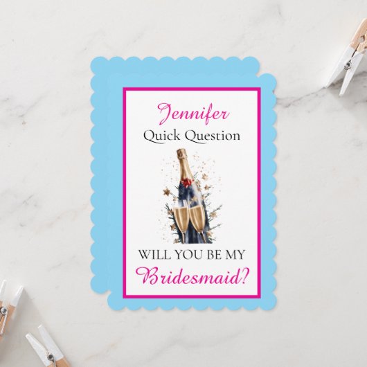 Will you be my Bridesmaid カード (正面/裏面インサイチュ)