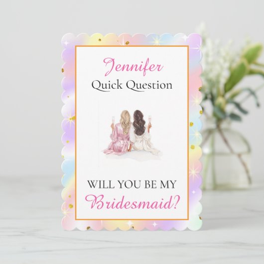 Will you be my Bridesmaid カード (スタンド正面)