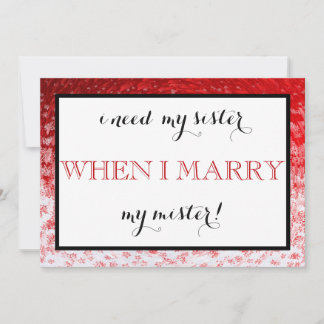 Will you be my bridesmaid? 招待状