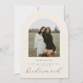 Will You Be My Bridesmaid Arch Photo Proposal Card 招待状 (正面)