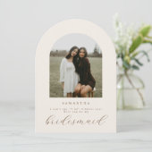 Will You Be My Bridesmaid Arch Photo Proposal Card 招待状 (スタンド正面)