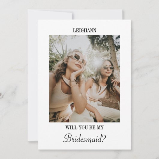 Will You Be My Bridesmaid Bridesmaid Proposal Card 招待状 (正面)