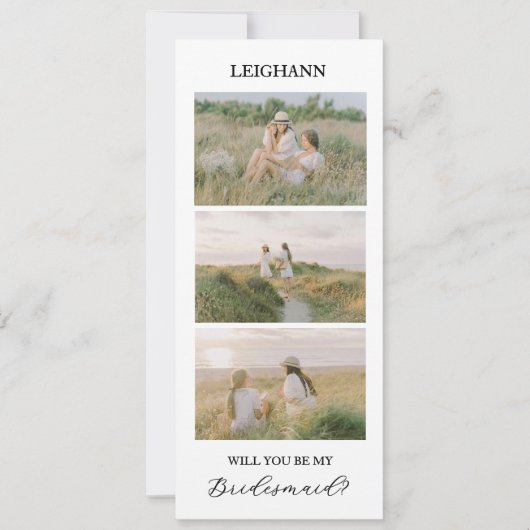 Will You Be My Bridesmaid Bridesmaid Proposal Card 招待状 (正面)