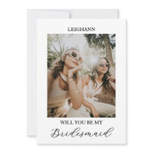 Will You Be My Bridesmaid Bridesmaid Proposal Card