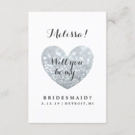 『Will You Be My Bridesmaid Card -グリッターFab』 招待状