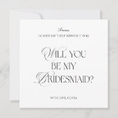 Will You be my Bridesmaid Card 招待状 (正面)