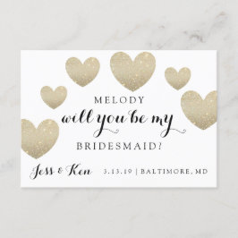 『Will You Be My Bridesmaid Card - Fabハート』 招待状