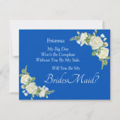 Will You Be My Bridesmaid? Cobalt Blue & White (正面)