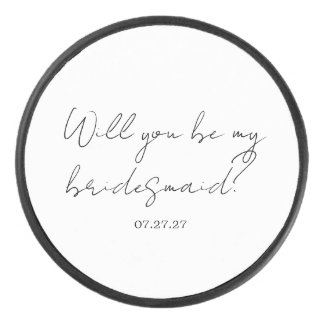 Will You Be My Bridesmaid Custom Cursive アイスホッケーパック