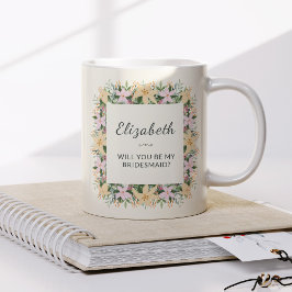 Will You Be My Bridesmaid | Floral Mug コーヒーマグカップ