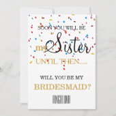 Will you be my bridesmaid? invitation 招待状 (正面)