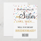 Will you be my bridesmaid? invitation 招待状 (正面/裏面)