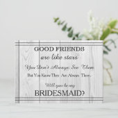 Will you be my bridesmaid? invitation 招待状 (スタンド正面)