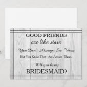 Will you be my bridesmaid? invitation 招待状 (正面/裏面)
