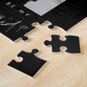 Will you be my Bridesmaid Minimalist Photo Modern ジグソーパズル (側面)