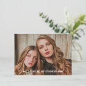 Will You Be My Bridesmaid Photo Calendar Card カード (スタンド正面)