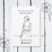 Will You Be My Bridesmaid Proposal カード