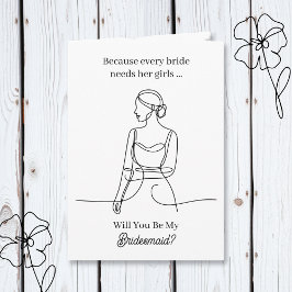 Will You Be My Bridesmaid Proposal カード