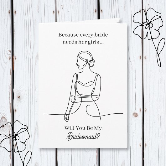 Will You Be My Bridesmaid Proposal カード