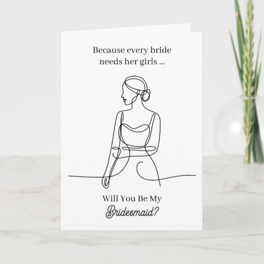 Will You Be My Bridesmaid Proposal カード (正面)