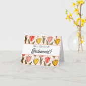 Will you be my Bridesmaid proposal card カード (黄色い花)