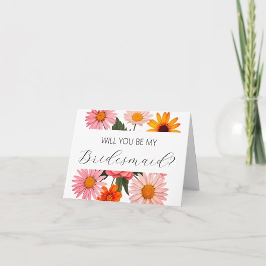 Will you be my Bridesmaid proposal card カード (正面)
