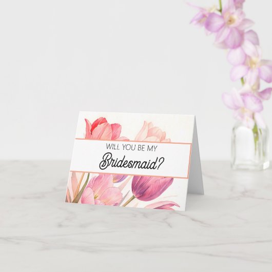 Will you be my Bridesmaid proposal card カード (蘭)