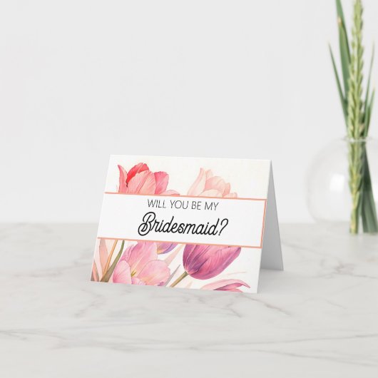 Will you be my Bridesmaid proposal card カード (正面)
