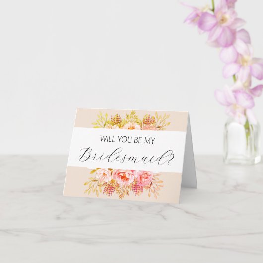 Will you be my Bridesmaid proposal card カード (蘭)