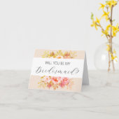 Will you be my Bridesmaid proposal card カード (黄色い花)