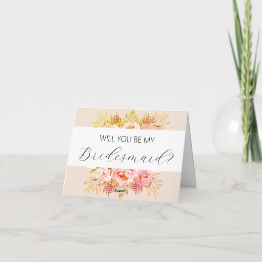 Will you be my Bridesmaid proposal card カード (裏面)