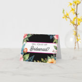 Will you be my Bridesmaid proposal card カード (黄色い花)
