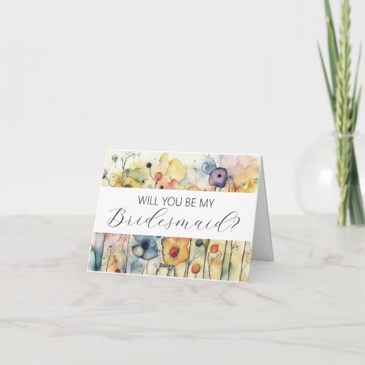 Will you be my Bridesmaid proposal card カード (裏面)