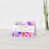 Will you be my Bridesmaid proposal card カード (正面)