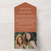 Will You Be My Bridesmaid Proposal Letter Photo オールインワン招待状 (内側)