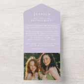 Will You Be My Bridesmaid Proposal Letter Photo オールインワン招待状 (内側)