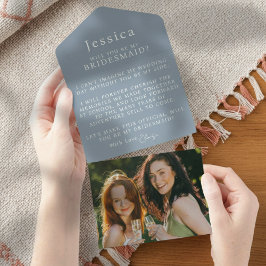 Will You Be My Bridesmaid Proposal Letter Photo オールインワン招待状