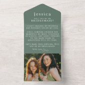 Will You Be My Bridesmaid Proposal Letter Photo オールインワン招待状 (内側)