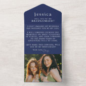 Will You Be My Bridesmaid Proposal Letter Photo オールインワン招待状 (内側)