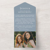 Will You Be My Bridesmaid Proposal Letter Photo オールインワン招待状 (内側)