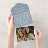 Will You Be My Bridesmaid Proposal Letter Photo オールインワン招待状 (貼ってはがせる)