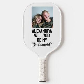 Will You Be My Bridesmaid Proposal Modern Photo ピックルボールラケット