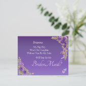 Will You Be My Bridesmaid? Purple Mauve Flowers  (スタンド正面)